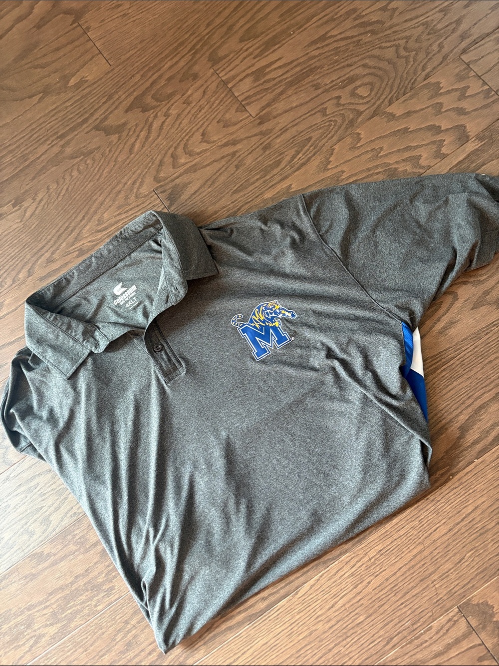 Gray Memphis Tigers Performance Polo Shirt